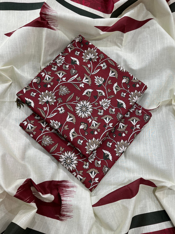 (Unstitched) 3Pc Khaddar