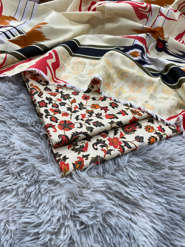 (Unstitched) 3Pc Khaddar