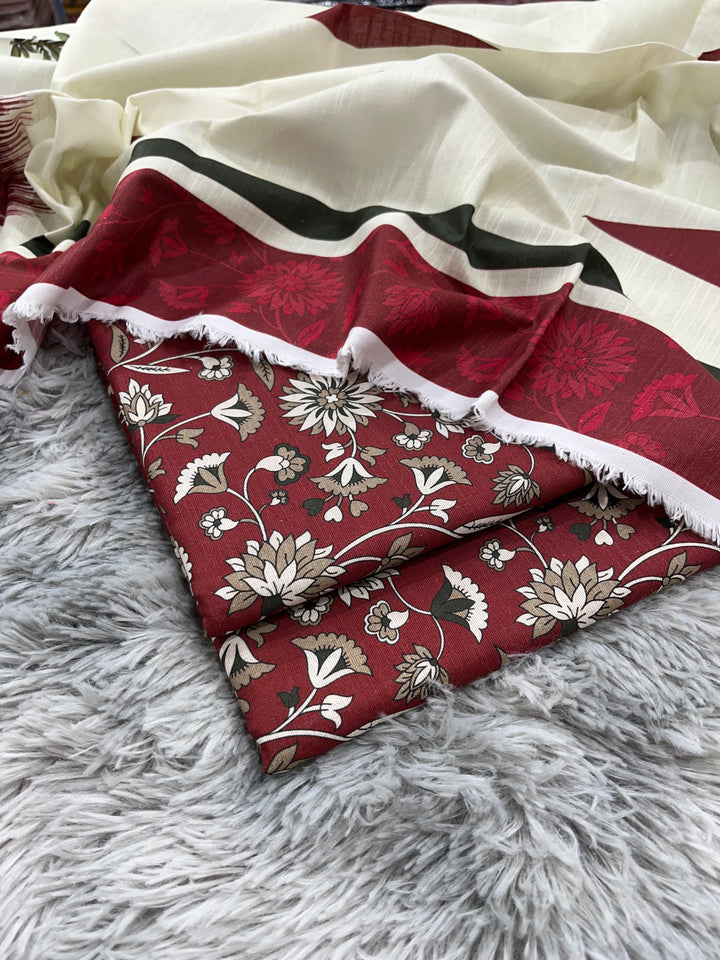 (Unstitched) 3Pc Khaddar