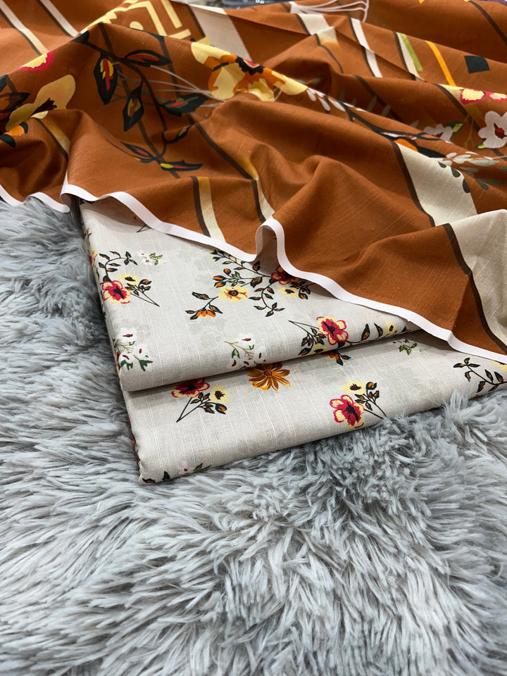 (Unstitched) 3Pc Khaddar