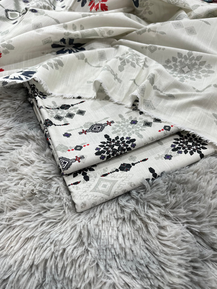 (Unstitched) 3Pc Khaddar