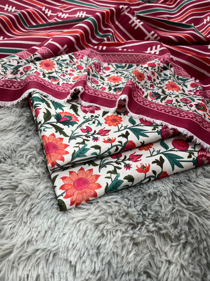 (Unstitched) 3Pc Khaddar