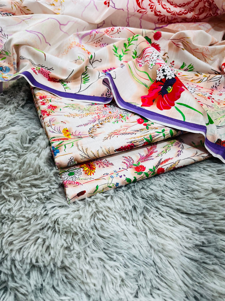 (Unstitched) 3Pc Khaddar