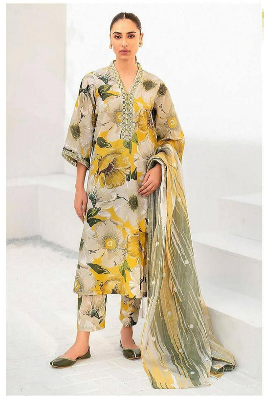 (Unstitched) Digital Printed Linen 3(Piece)