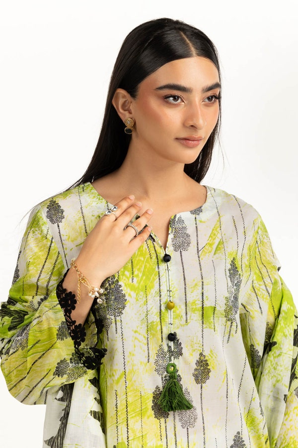 (Unstitched) Digital Printed Linen 3(Piece)