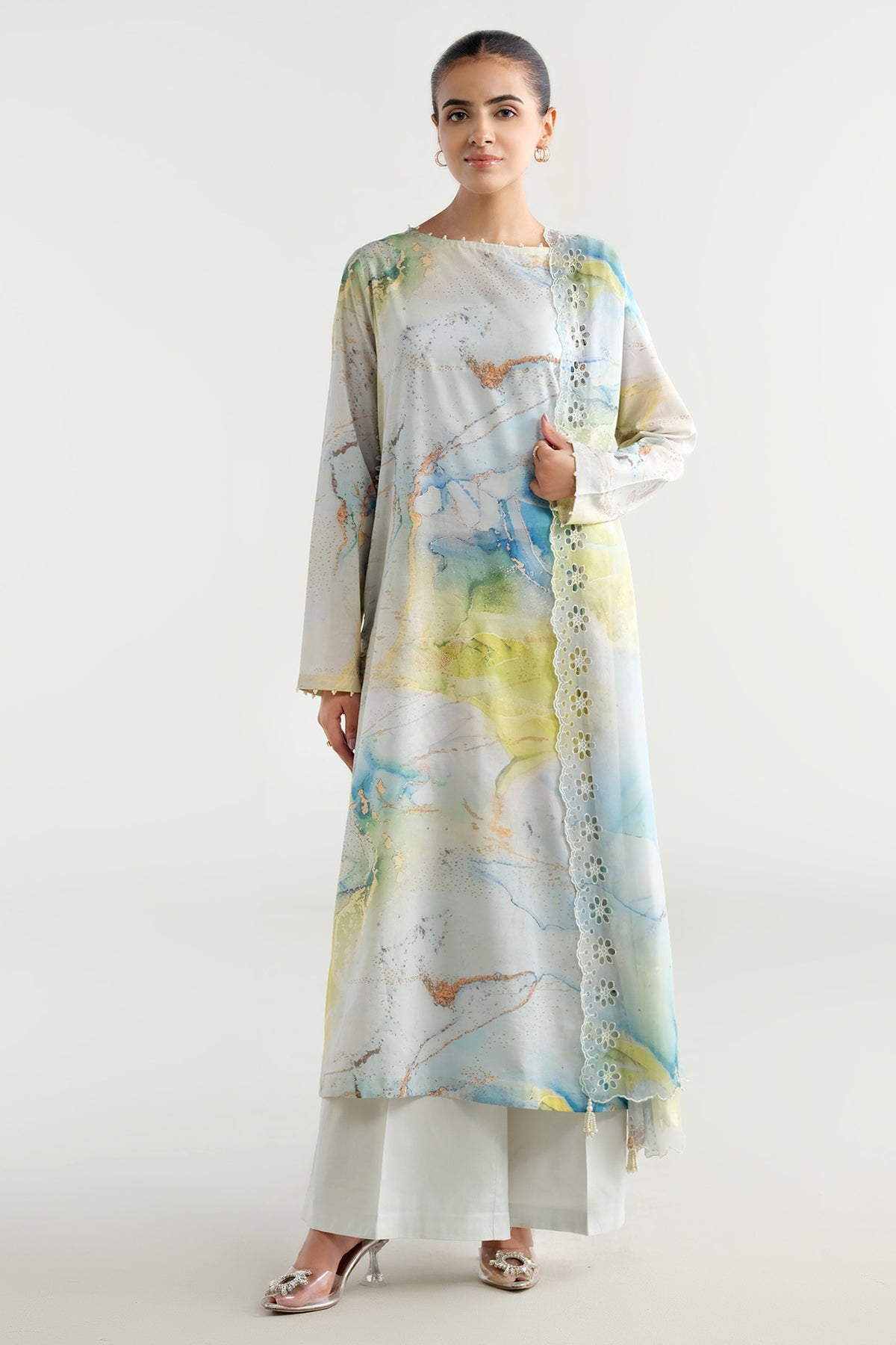 (Unstitched) Digital Printed Linen 3(Piece)